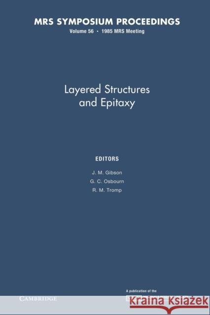 Layered Structures and Epitaxy: Volume 56 J. M. Gibson G. C. Osbourn R. M. Tromp 9781107405769 Cambridge University Press