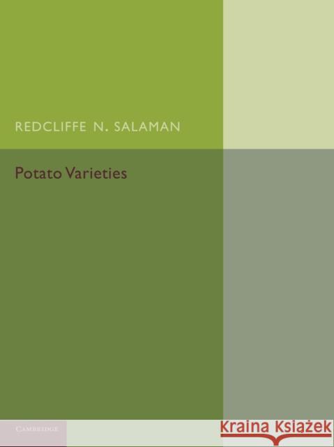 Potato Varieties Redcliffe N. Salaman 9781107433090 Cambridge University Press