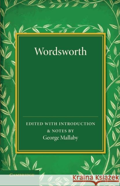 Wordsworth: Extracts from 'The Prelude', with Other Poems Wordsworth, William 9781107437616 Cambridge University Press
