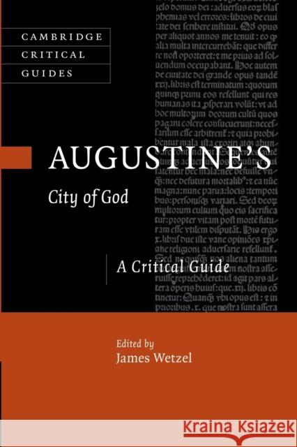 Augustine's City of God: A Critical Guide James Wetzel 9781107463189