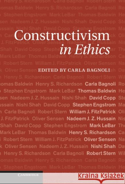 Constructivism in Ethics Carla Bagnoli 9781107540385