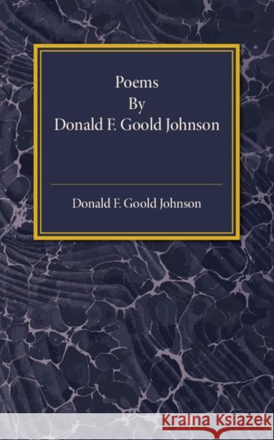 Poems Donald F. Gool 9781107586178