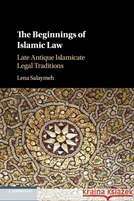 The Beginnings of Islamic Law: Late Antique Islamicate Legal Traditions Salaymeh, Lena 9781107589711