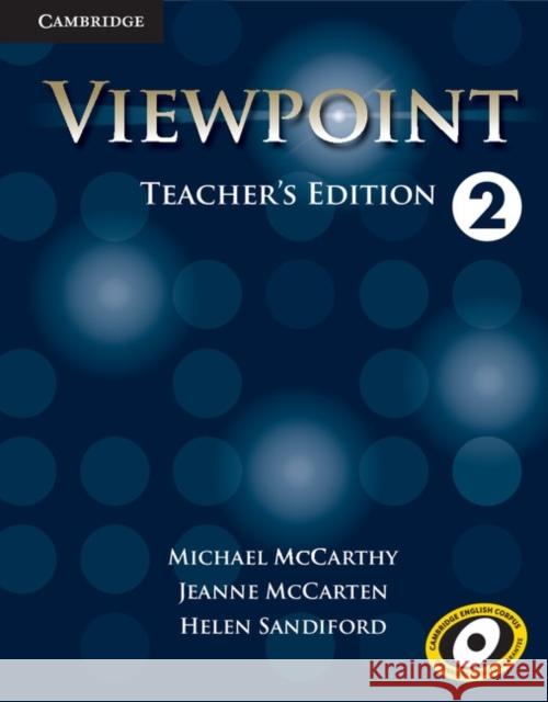 Viewpoint Level 2 Teacher's Edition with Assessment Audio CD/CD-ROM [With CD (Audio) and DVD ROM] McCarthy, Michael 9781107601567