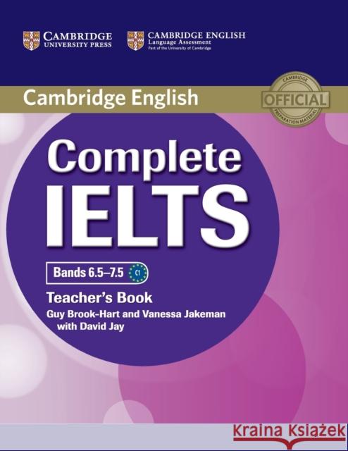 Complete Ielts Bands 6.5-7.5 Teacher's Book Brook-Hart, Guy 9781107609648 0