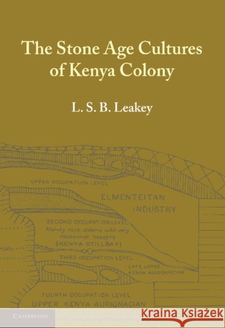 The Stone Age Cultures of Kenya Colony L. S. B. Leakey 9781107615472 Cambridge University Press