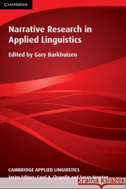 Narrative Research in Applied Linguistics Gary Barkhuizen 9781107618640 0