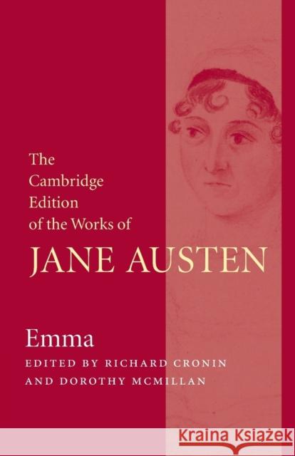 Emma Jane Austen Richard Cronin Dorothy McMillan 9781107620469