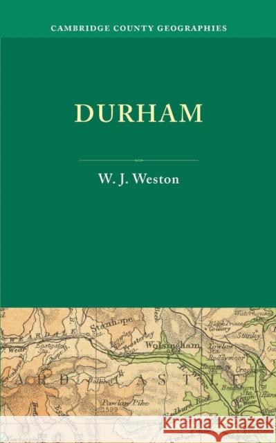 Durham W. J. Weston   9781107694651 Cambridge University Press