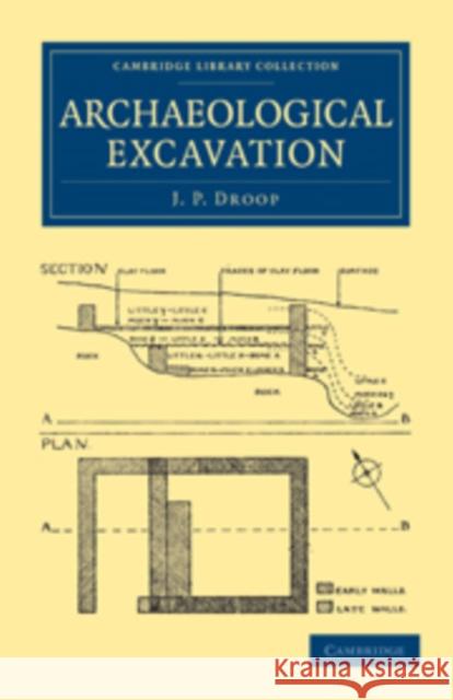 Archaeological Excavation J. P. Droop 9781108010283 Cambridge University Press