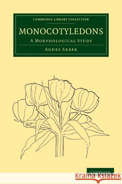 Monocotyledons: A Morphological Study Arber, Agnes 9781108013208 Cambridge University Press