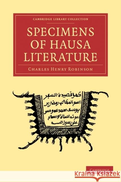 Specimens of Hausa Literature Charles Henry Robinson 9781108013253 Cambridge University Press