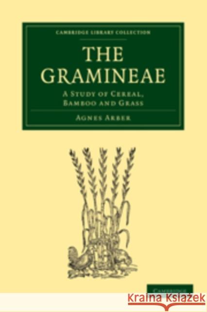 The Gramineae: A Study of Cereal, Bamboo and Grass Arber, Agnes 9781108017312 Cambridge University Press