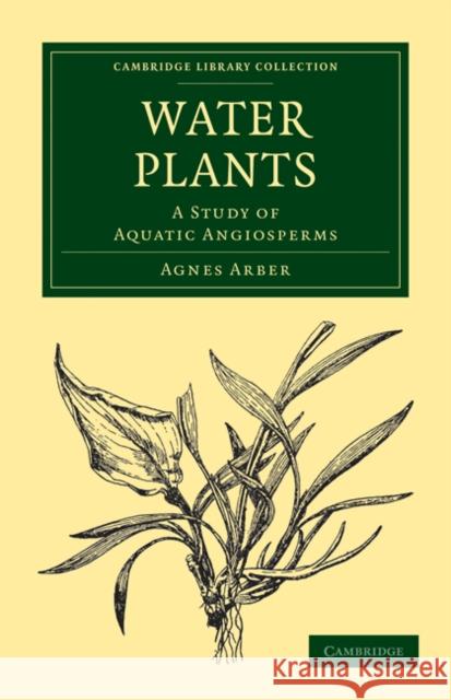 Water Plants: A Study of Aquatic Angiosperms Arber, Agnes 9781108017329 Cambridge University Press