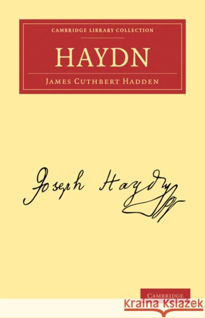 Haydn James Cuthbert Hadden 9781108019873 Cambridge University Press