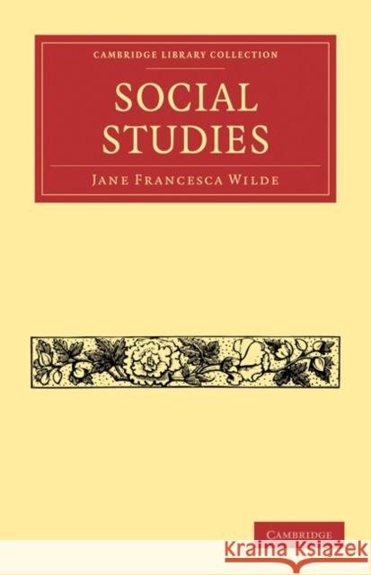 Social Studies Jane Francesca Wilde 9781108021951 Cambridge University Press