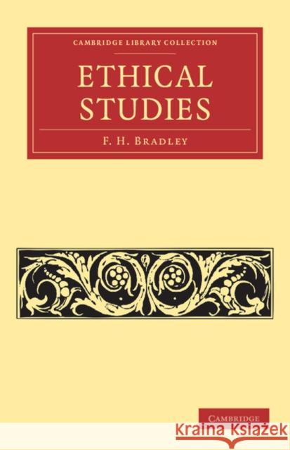 Ethical Studies F. H. Bradley 9781108040259 Cambridge University Press