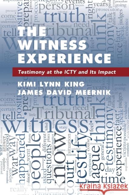 The Witness Experience: Testimony at the Icty and Its Impact Kimi Lynn King James David Meernik 9781108402729 Cambridge University Press