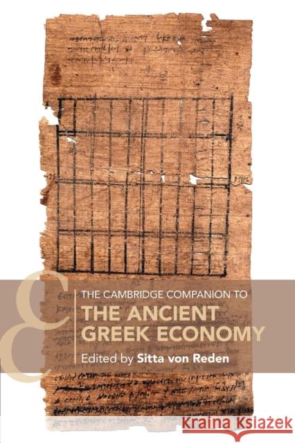 The Cambridge Companion to the Ancient Greek Economy Sitta Vo 9781108404846 Cambridge University Press