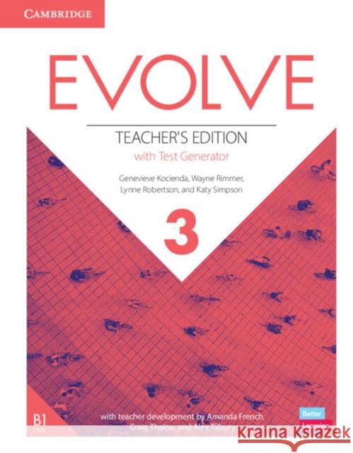Evolve Level 3 Teacher's Edition with Test Generator Genevieve Kocienda Wayne Rimmer Lynne Robertson 9781108405171 Cambridge University Press