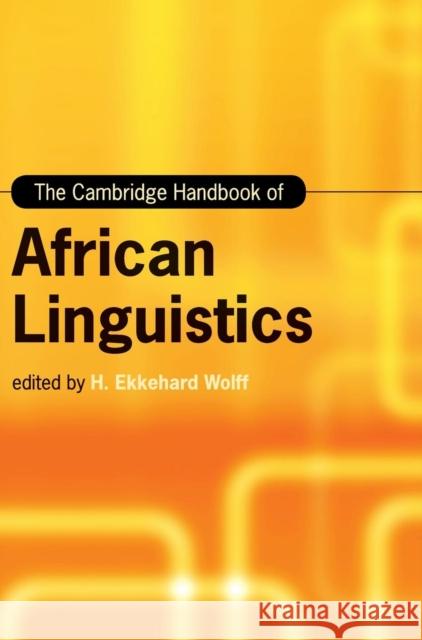 The Cambridge Handbook of African Linguistics H. Ekkehard Wolff 9781108417983 Cambridge University Press