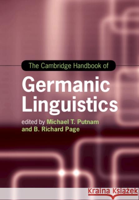The Cambridge Handbook of Germanic Linguistics  9781108434386 Cambridge University Press