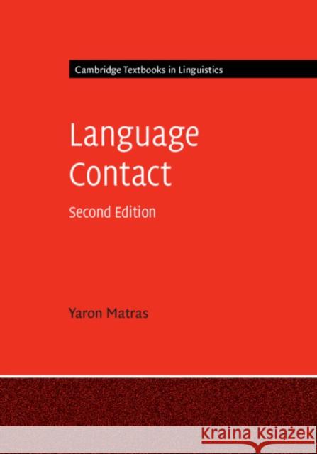 Language Contact Yaron Matras (University of Manchester) 9781108440080
