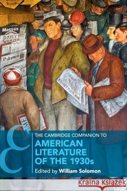 The Cambridge Companion to American Literature of the 1930s William Solomon 9781108453226 Cambridge University Press