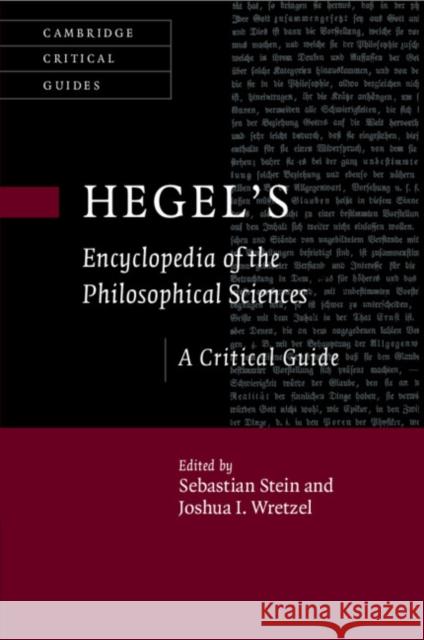 Hegel's Encyclopedia of the Philosophical Sciences  9781108458900 Cambridge University Press