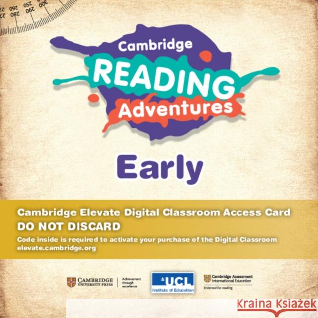 Cambridge Reading Adventures Pink A to Blue Bands Early Digital Classroom Access Card (1 Year Site Licence) Bodman, Sue 9781108465618 Cambridge University Press