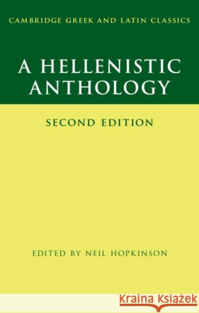 A Hellenistic Anthology Neil Hopkinson 9781108472401