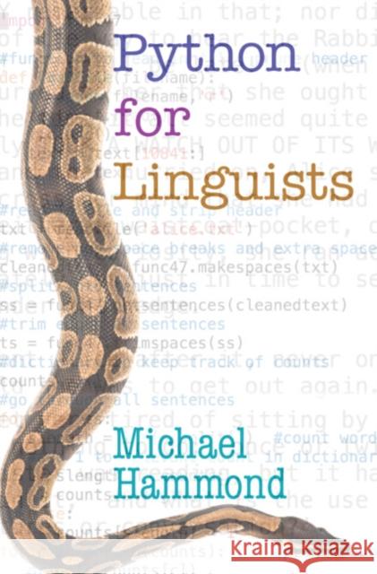 Python for Linguists Michael Hammond 9781108493444