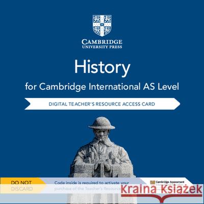 Cambridge International as Level History Digital Teacher's Resource Access Card Etty, John 9781108705820 Cambridge University Press