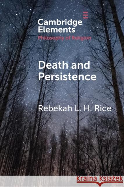 Death and Persistence Rebekah L. H. Rice 9781108723428 Cambridge University Press