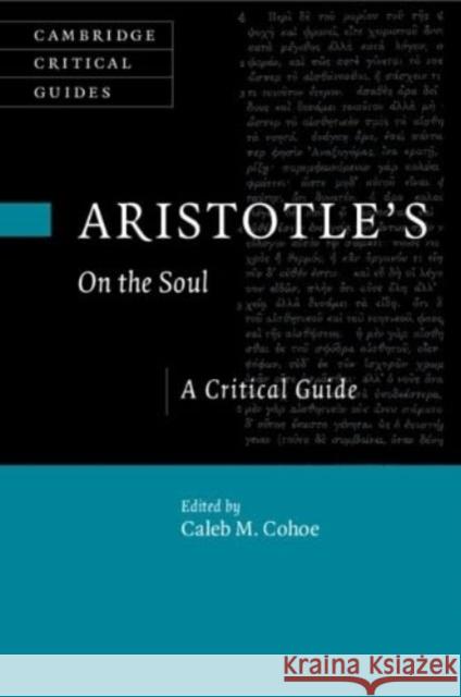 Aristotle's On the Soul  9781108725262 Cambridge University Press