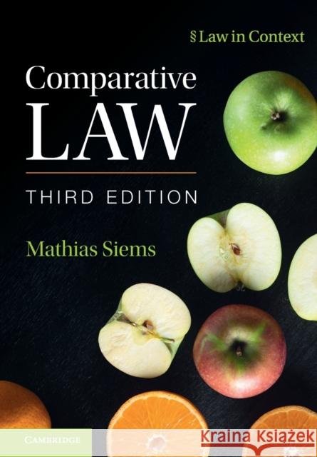 Comparative Law Mathias (European University Institute, Florence) Siems 9781108744058