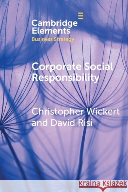 Corporate Social Responsibility Christopher Wickert David Risi 9781108745260 Cambridge University Press