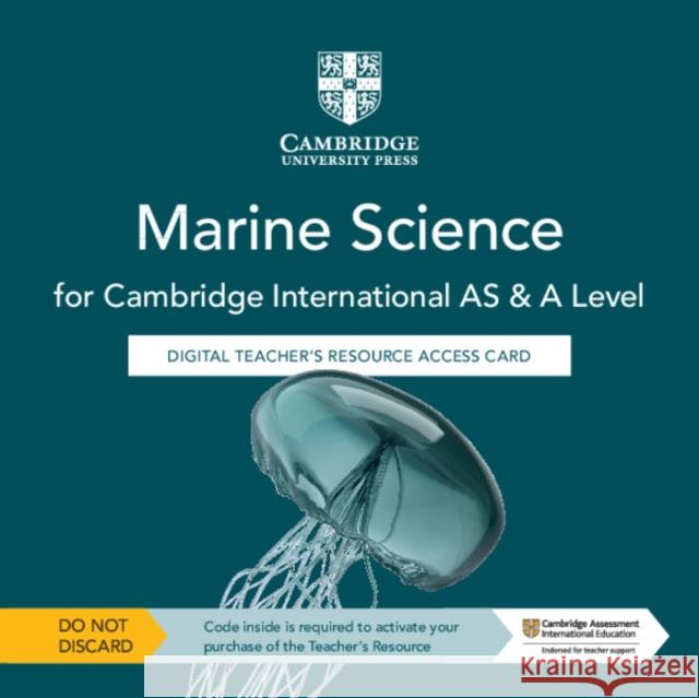 Cambridge International as & a Level Marine Science Digital Teacher's Resource Access Card Brown, Claire 9781108795944 Cambridge University Press