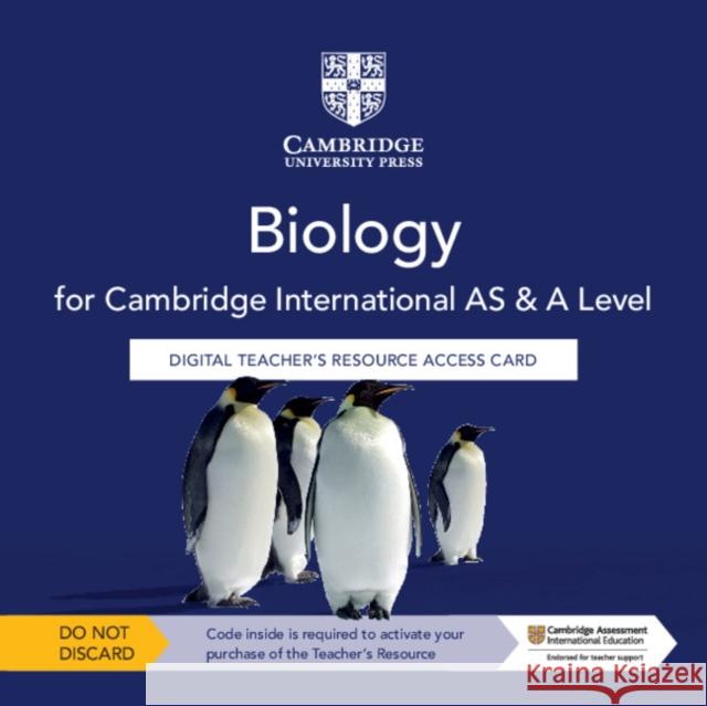 Cambridge International as & a Level Biology Digital Teacher's Resource Access Card Martindill, David 9781108797795 Cambridge University Press