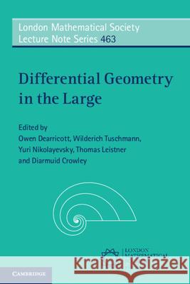 Differential Geometry in the Large  9781108812818 Cambridge University Press