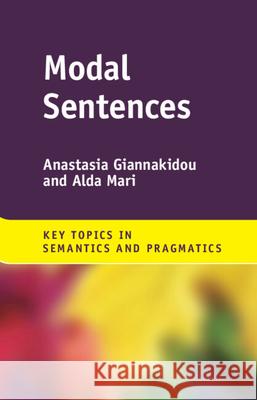 Modal Sentences Alda (Instutut Jean Nicod, CNRS) Mari 9781108839372