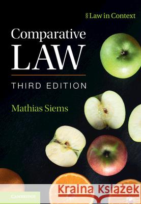 Comparative Law Mathias (European University Institute, Florence) Siems 9781108840859