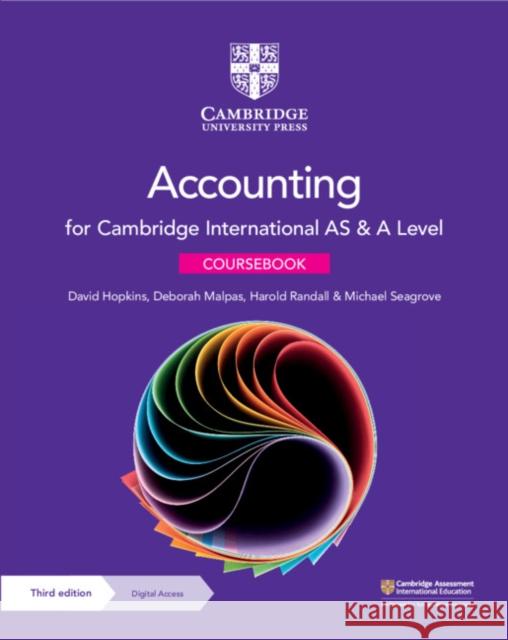Cambridge International AS & A Level Accounting Coursebook with Digital Access (2 Years) Michael Seagrove 9781108902922 Cambridge University Press