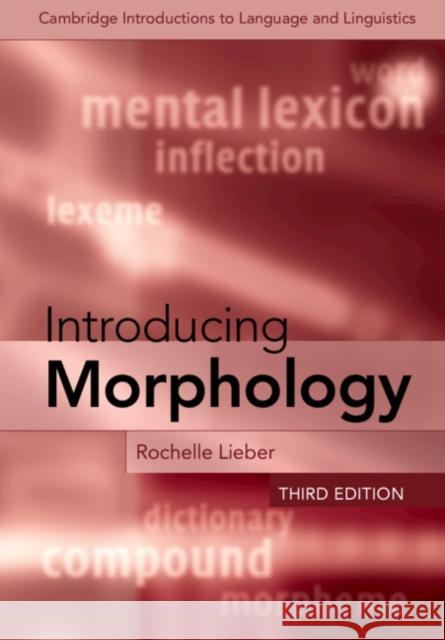 Introducing Morphology  9781108958486 Cambridge University Press