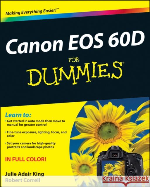 Canon EOS 60d for Dummies King, Julie Adair 9781118004890