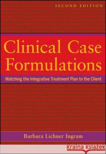 Clinical Case Formulations: Matching the Integrative Treatment Plan to the Client Ingram, Barbara Lichner 9781118038222 John Wiley & Sons Inc