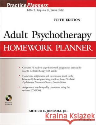 adult psychotherapy homework planner  Jr., Jongsma, Arthur E. 9781118076729 John Wiley & Sons