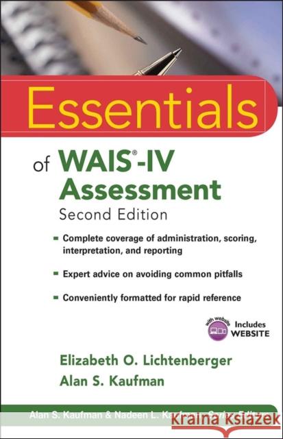 essentials of wais-iv assessment  Lichtenberger, Elizabeth O. 9781118271889