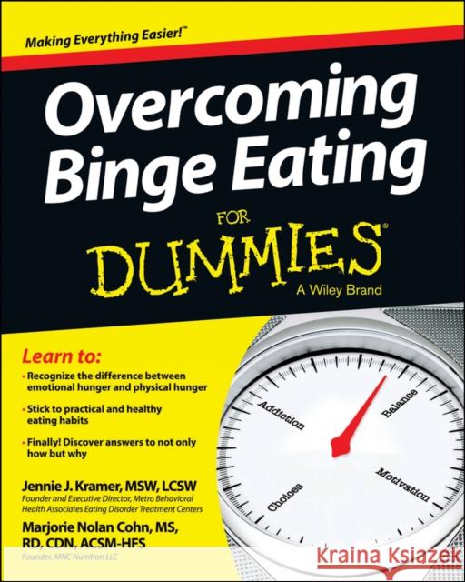 Overcoming Binge Eating For Dummies Marjorie Nolan Cohn 9781118550878