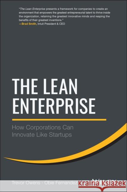 The Lean Enterprise Owens, Trevor 9781118852170 John Wiley & Sons